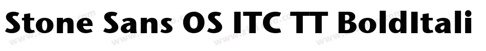 Stone Sans OS ITC TT BoldItalic字体转换